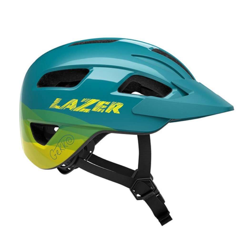 Casco Lazer Gekko Ce Cpsc Blue Yellow Blc Carnivalbikes