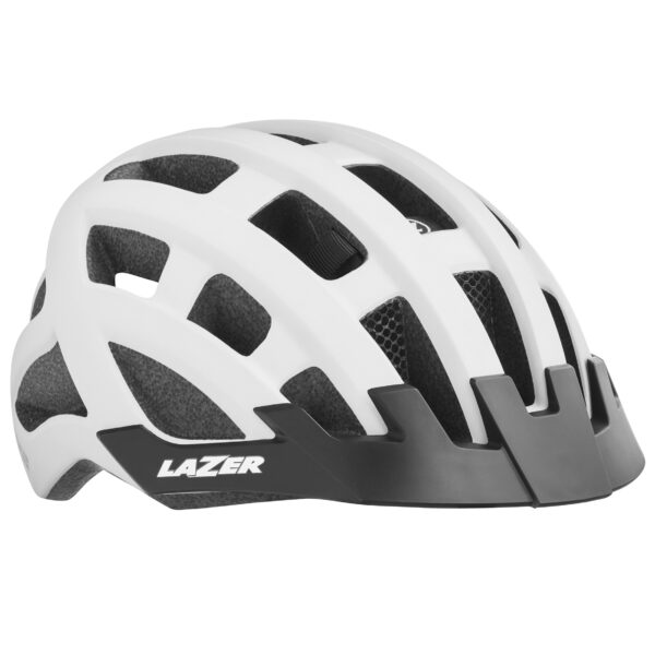 Casco de ciclismo unisex con luz trasera blanco mate